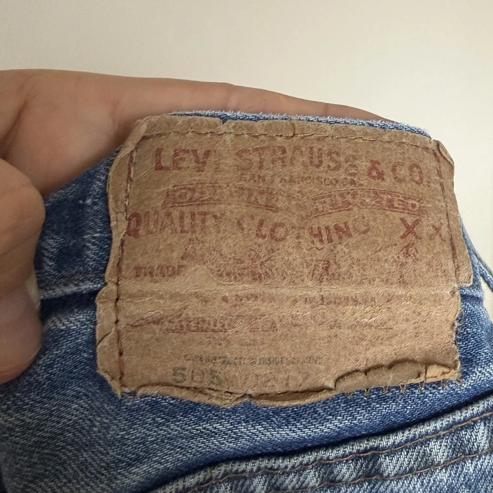 Vintage Levis 505 Mens 28x31 Blue Jeans Denim USA Levi's 60s 70's‎ Distressed